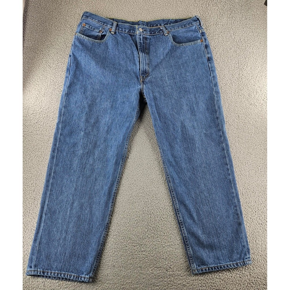 Levis 550 Jeans Mens 44x30 Blue Relaxed Fit Tapered Leg Baggy Workwear
